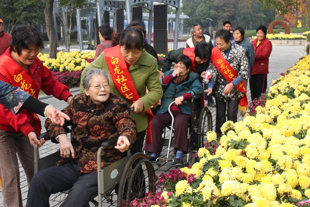 民俗之一賞菊    重陽日，歷來就有賞菊花的風俗，所以古來又稱菊花節。農歷九月俗稱菊月，節日舉辦菊花大會，傾城的人潮赴會賞菊。從三國魏晉以來，重陽聚會飲酒、賞菊賦詩已成時尚。在漢族古俗中，菊花象征長壽。 