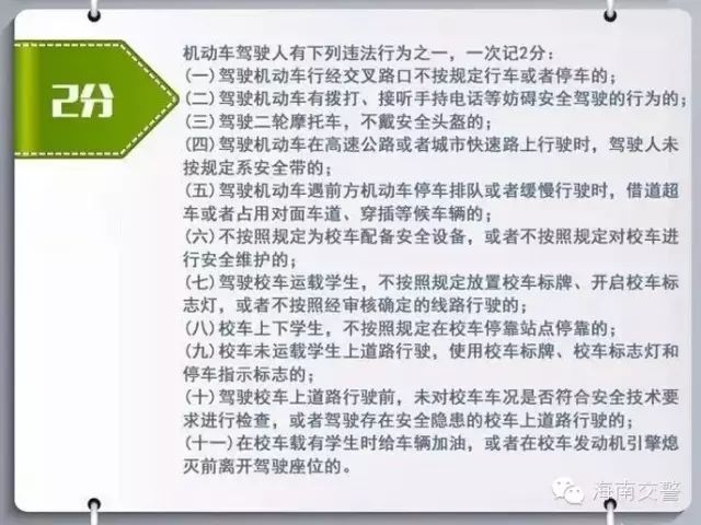 海南省驾驶证扣分细则规定有哪些 违章扣分处理方法是什么