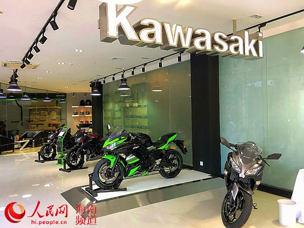 日本川崎摩托入驻海南 海口川崎摩托车店开业