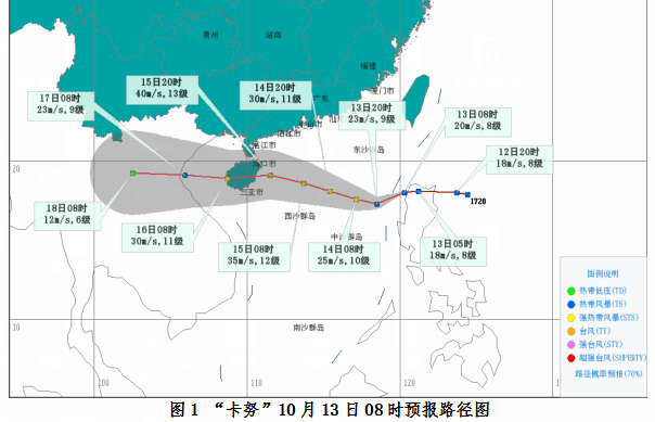 台风 卡努 最强13级 较大可能15日登陆海南--人