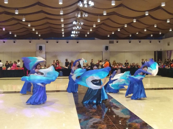 海南各地舞协前来表演献艺