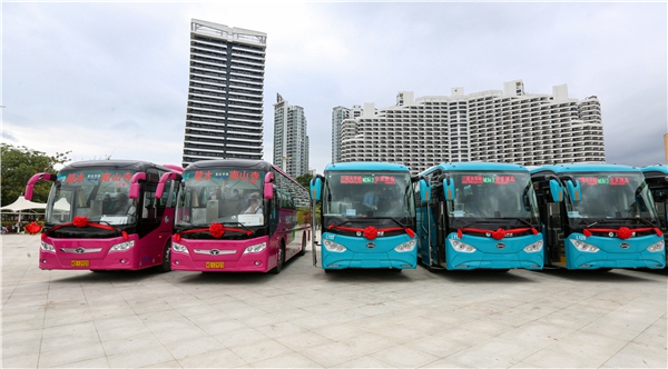 海南陵水至三亚4条城际互通旅游公交线路今日