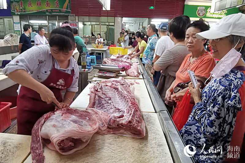 海口放心豬肉銷售點增至46個 市民踴躍購買