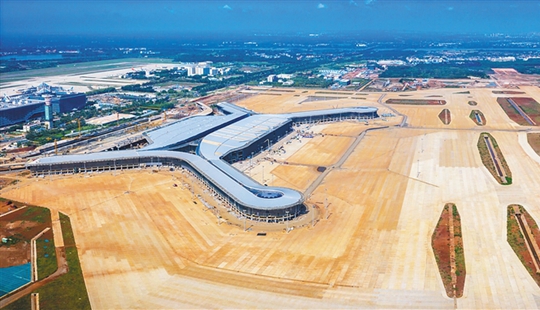 海口美蘭國際機場二期擴建項目全貌。