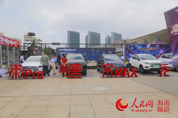 比亚迪携旗下全家族成员亮相本届车展 人民网记者枉源 摄