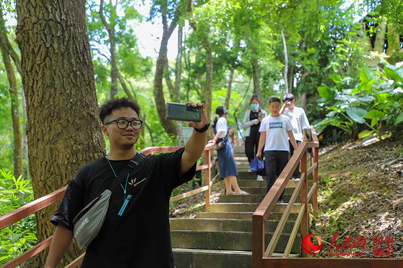 拍客們在雨林間與大自然零距離接觸。