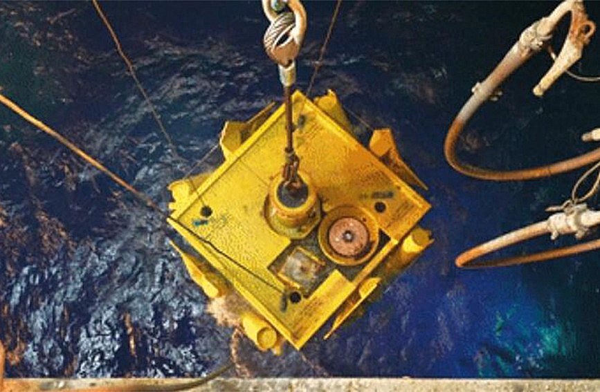 我國首套國產化深水水下採油樹在海南鶯歌海海域完成海底安裝。中海油（中國）有限公司海南分公司供圖