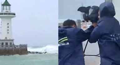 台风“奥鹿”影响三沙：掀起11米巨浪