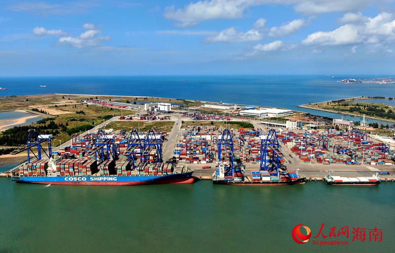 2022年洋浦国际集装箱码头集装箱吞吐量目标为140.5万标箱。人民网 符武平摄