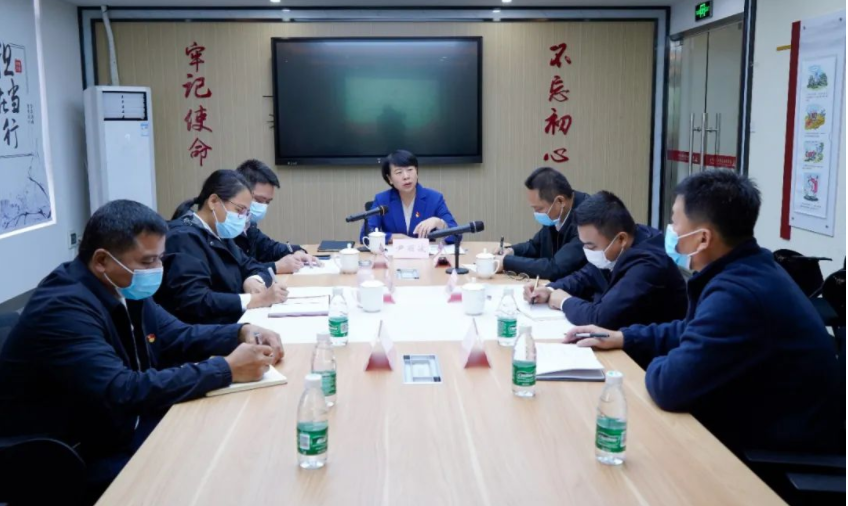 县委书记、县委宣讲团团长尹丽波来到社区宣讲党的二十大精神