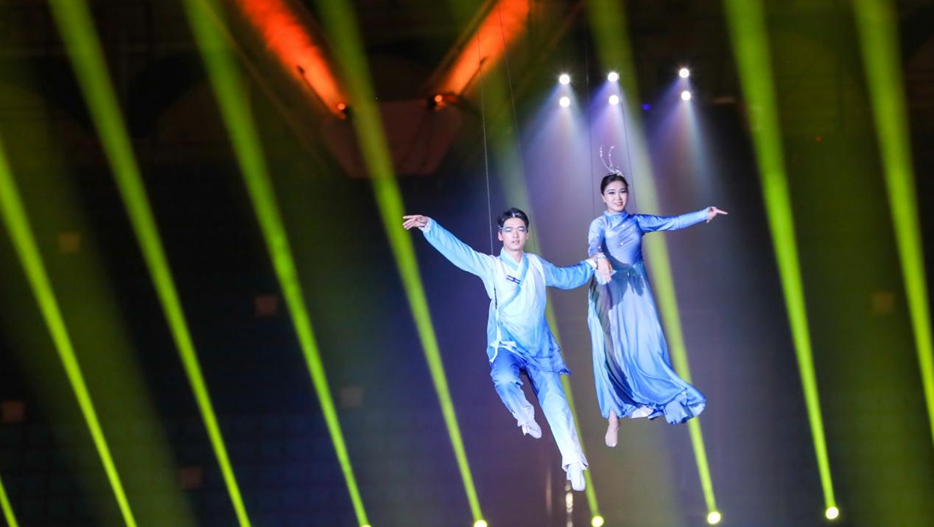 海南省第七届少数民族传统体育运动会开幕式文艺演出现场