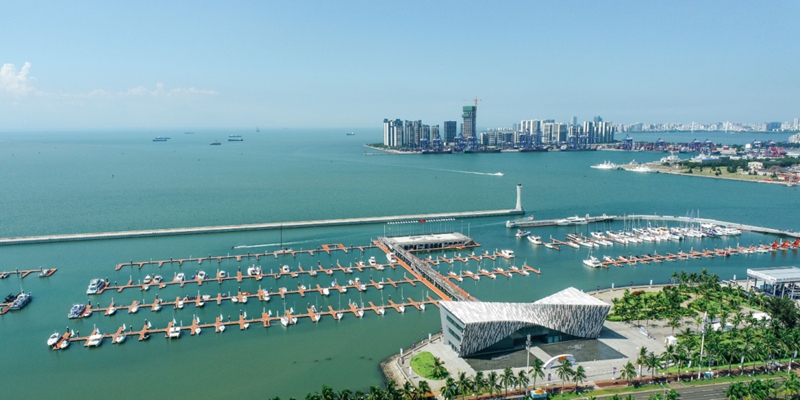 海口市国家帆船基地公共码头。海口旅文局供图