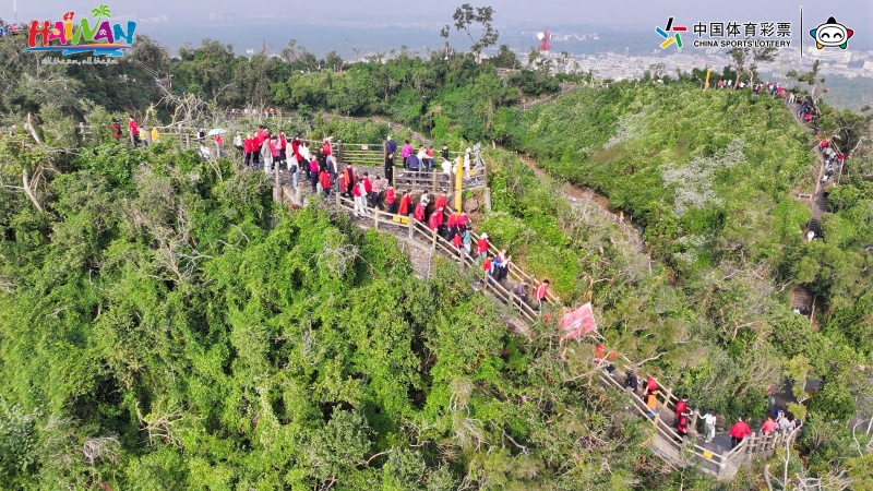 全国新年登高健身大会在海口火山口举行。 主办方供图