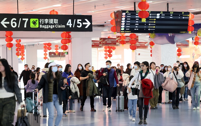 春运首周旅客量持续攀升 岛内三大机场运输旅客超128万人次