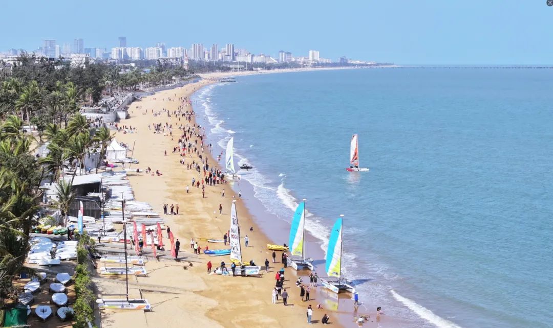 海口西秀海灘帆船訓練基地。海口旅文局供圖