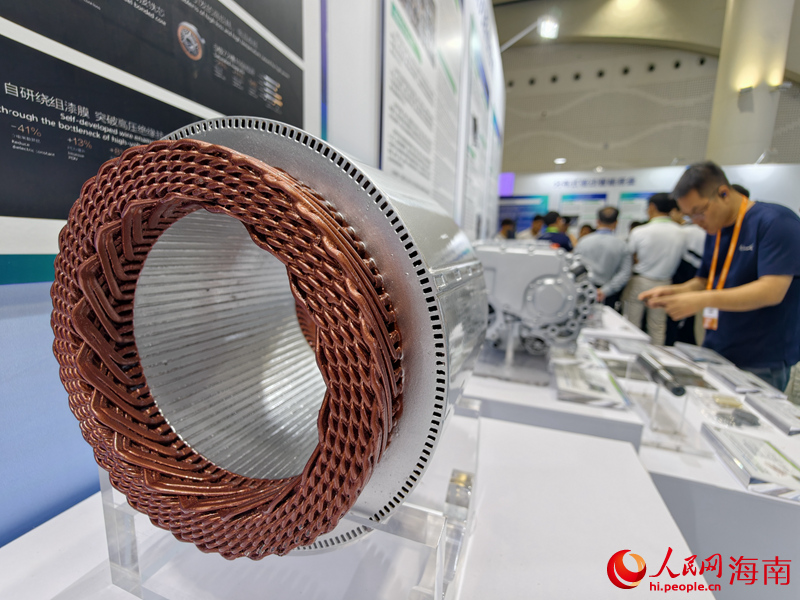 观众参观2025世界新能源汽车大会技术展览。人民网 符泽民摄