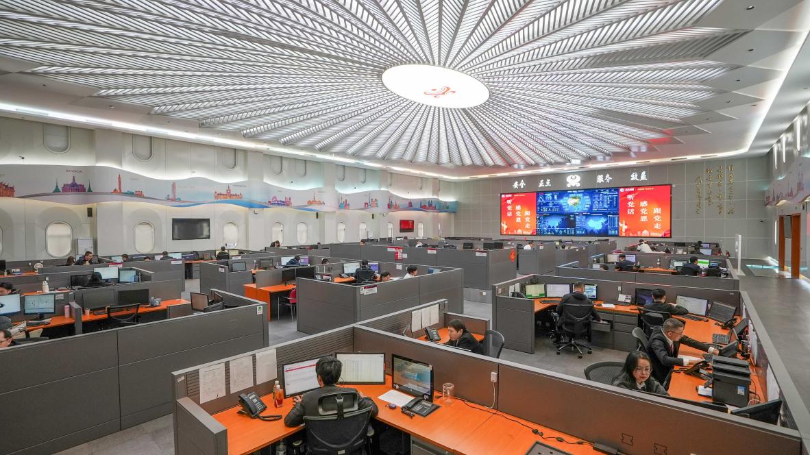 海南航空运行指挥中心(AOC)。