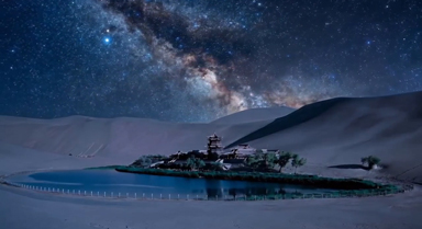 太驚艷！延時攝影看敦煌大漠星河