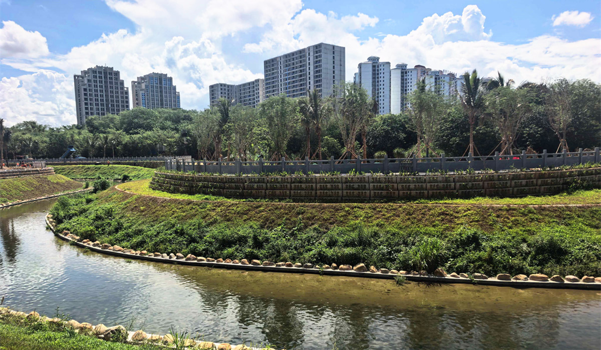 儋州市光吉河城区段（儋州市水务局供图）